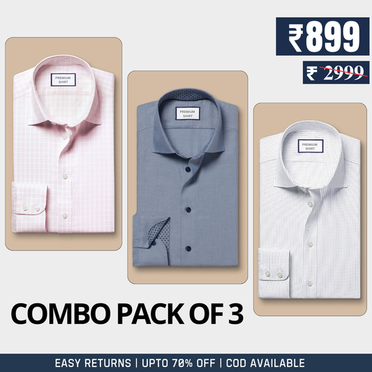 Branded Shirt Combo - 3-Pack of Premium Cotton Comfort
