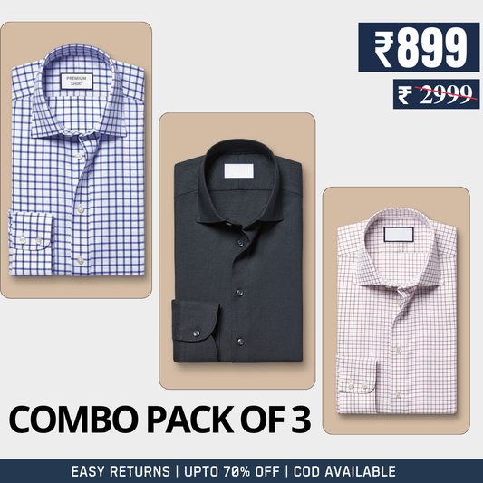 Branded Shirt Combo - 3-Pack of Premium Cotton Comfort