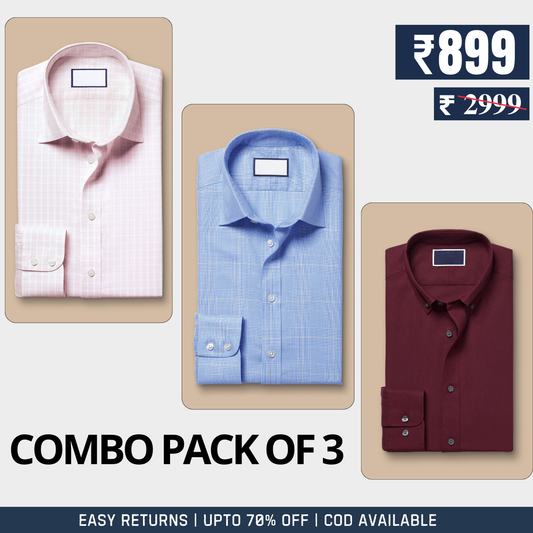 Branded Shirt Combo - 3-Pack of Premium Cotton Comfort