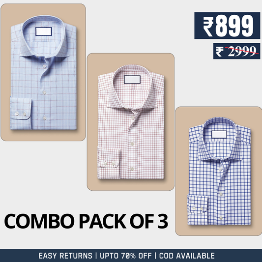 Branded Shirt Combo - 3-Pack of Premium Cotton Comfort
