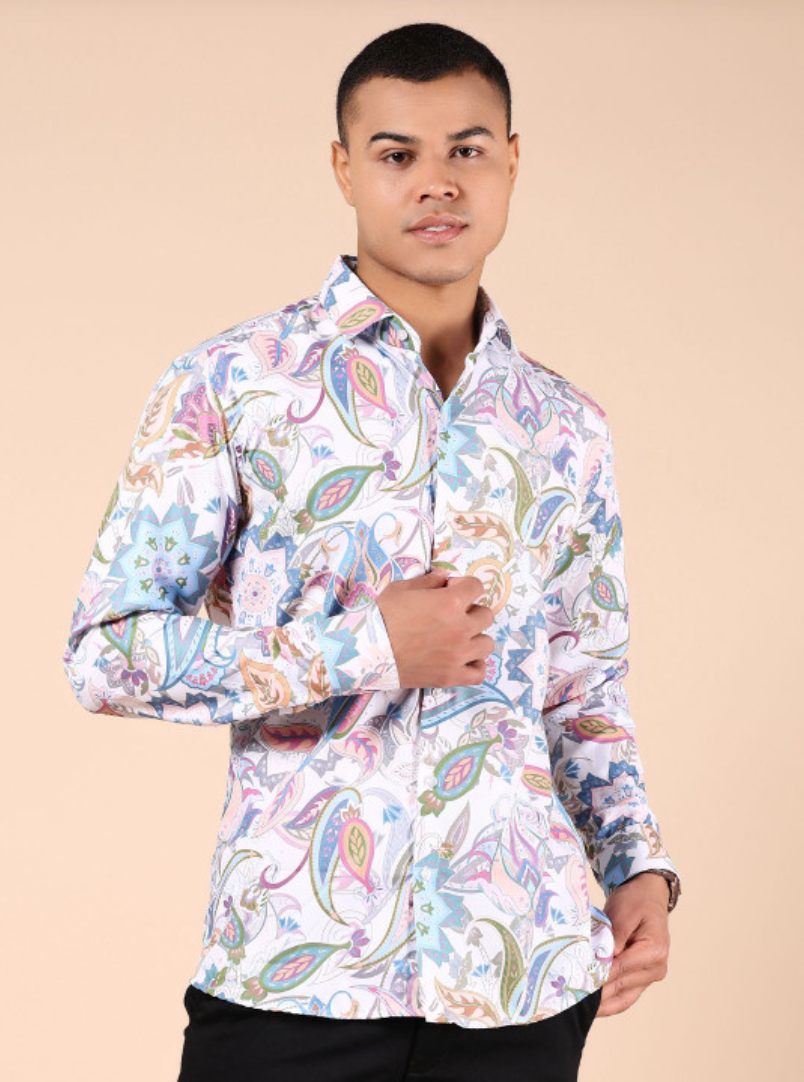 Men leaves Printed Casual Shirt