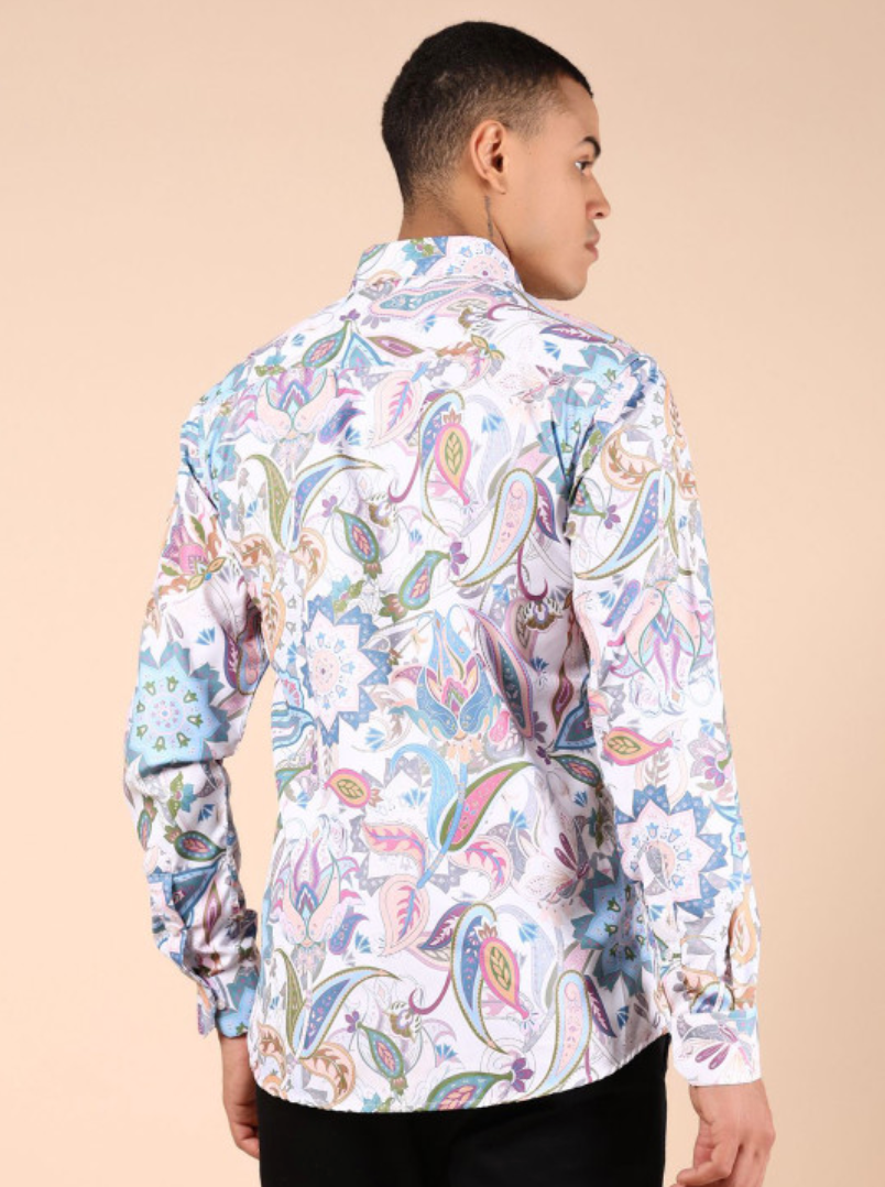 Men leaves Printed Casual Shirt